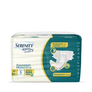 Serenity SoftDRY Sensitive Pannolone Mutandina  S Extra