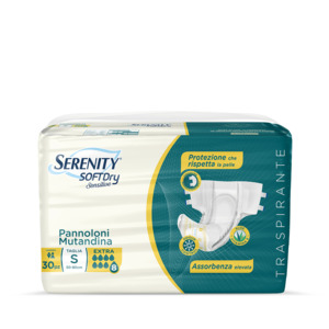Serenity SoftDRY Sensitive Pannolone Mutandina S Extra