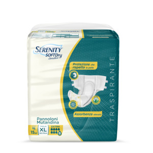 Serenity SoftDRY Sensitive Pannolone Mutandina XL Extra