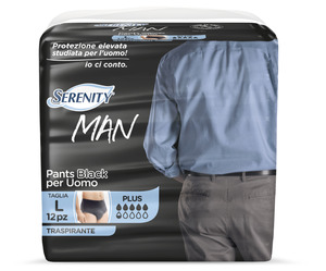 Serenity Man Pants Black L Plus