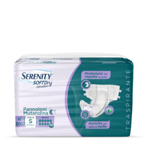 Serenity SoftDRY Sensitive Pannolone Mutandina  S Maxi