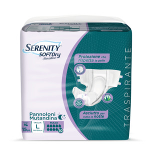 Serenity SoftDRY Sensitive Pannolone Mutandina  L Maxi